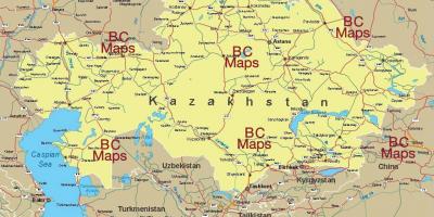 Kasakhstan byer kart