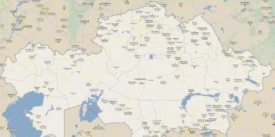 Kart over Kasakhstan veien