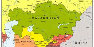 Kart over Kasakhstan kart asia